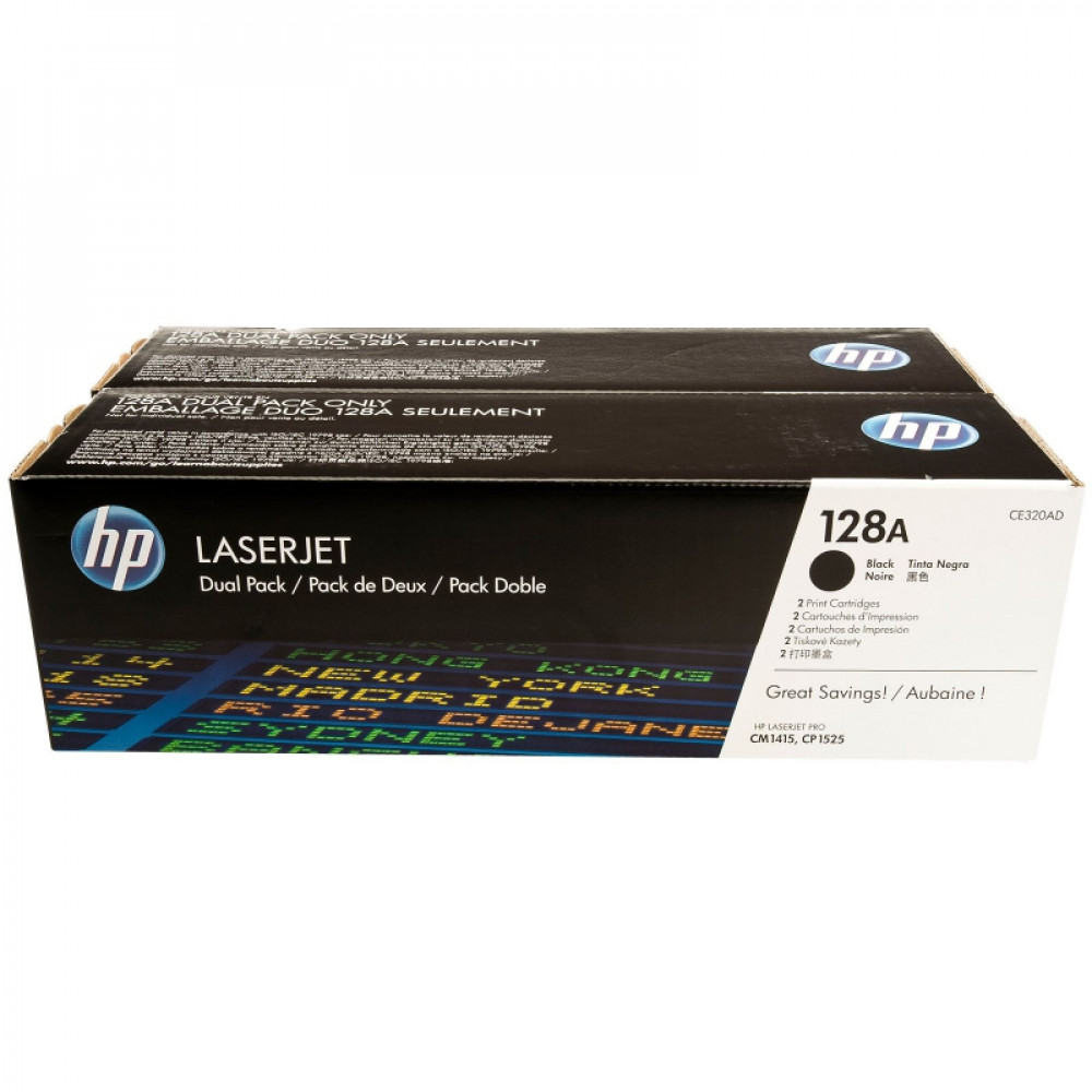 Картридж HP CE320AD Bk dualpack